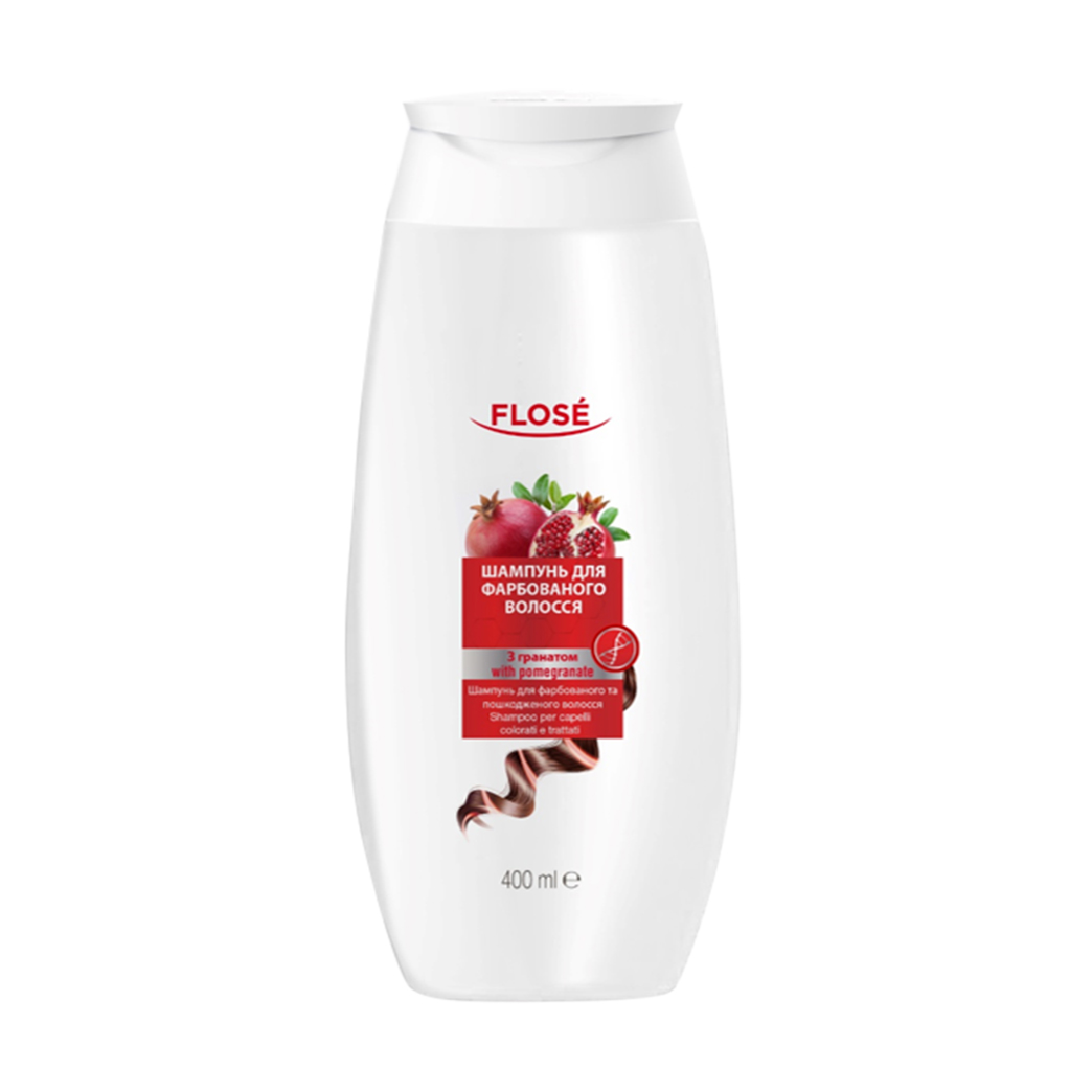Шампунь Flose Colored Hair Shampoo With Pomegranate для фарбованого та пошкодженого волосся, 400 мл
